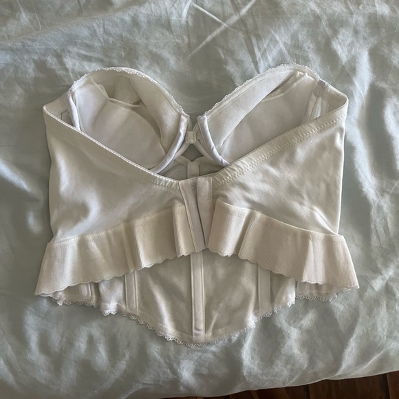 Vintage Smothie white strapless bustier bra corset size 34A - Picture 3 of 4